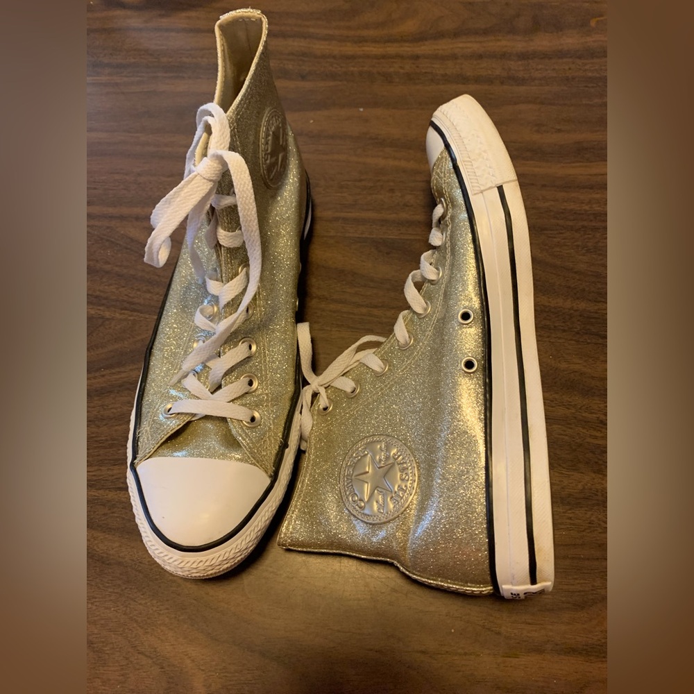 Converse Gold Glitter High-Tops